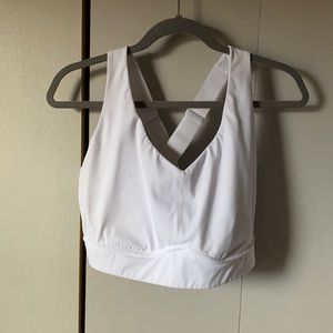 White Fabletics Sports bra